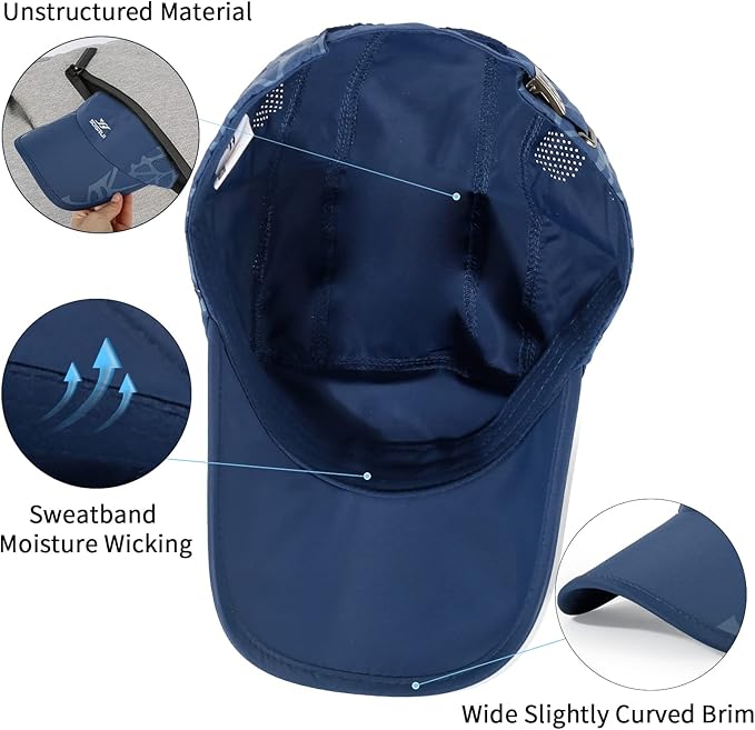 Running Hat Outdoor Sun Protection Hat Mesh Quick Dry Hat Thin Cool Baseball Cap for Women and Men