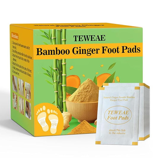 62 Pads Foot Pads Natural Turmeric & Ginger, Wormwood, Bamboo Vinegar, 62Pads Goodnight Pads Included 62 Adhesive Sheets