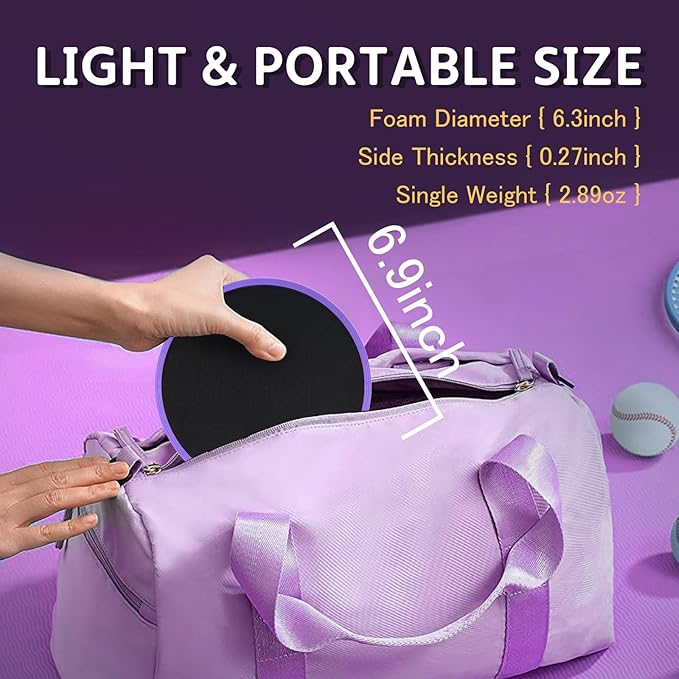 ZILLEEN Exercise Sliders for Working Out Fitness Discs for Pilates Women Men, 2 Pack