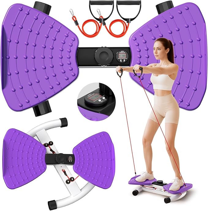 Waist Twisting Machine Fitness Tool, Ab Twister Board with the Smart LED Digital Monitor, 330LBS Capacity & 20dB Ultra-Quiet, Anti-Slip Home Gym Workout Equipment for Women Belly Fat