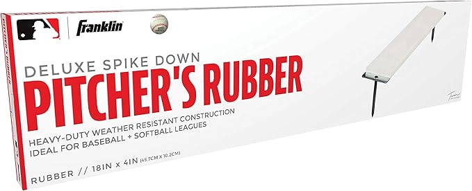 Franklin Sports Pitcher's Rubber - Softball + Baseball Pitching Rubber - Portable Mound - Indoor + Outdoor Pitchers Plate - 18" or 24"