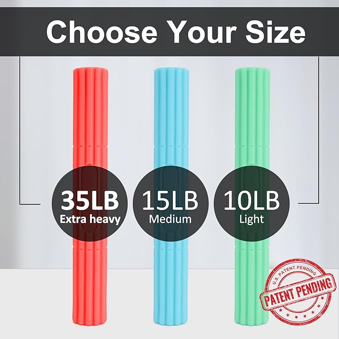 Flex Therapy Strengthener Bar for Tennis Elbow, Golfers Elbow, Tendonitis - Physical Therapy Resistance Bar for Wrist and Forearms Pain Relief