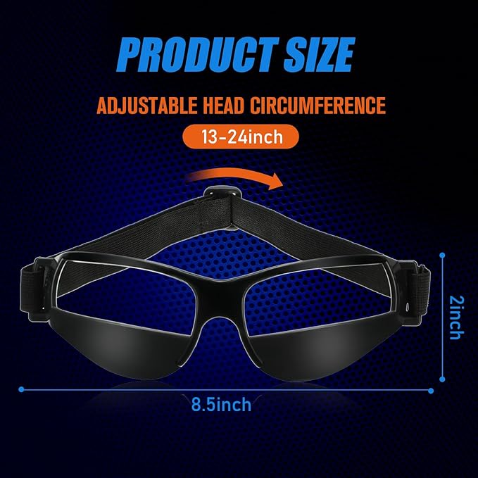 Dribbling Goggles Basketball Sports Glasses Adjustable Dribbling Black Goggles Basketball Training Equipment