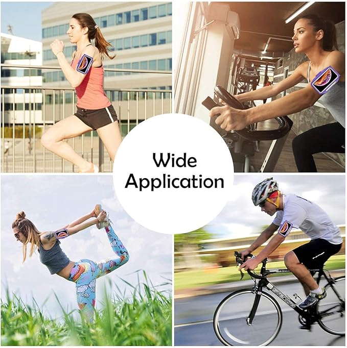 HAISSKY Cell Phone Running Armband with Airpods Zipper Pocket Armband Case Running Holder for iPhone 16/15/ 14/13 / 12 /11Pro Max,Galaxy S20 S10,Sweatproof Arm Band with Card/Key Bag