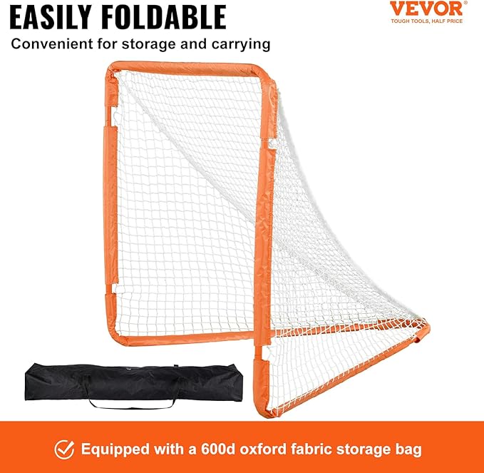 VEVOR Portable Lacrosse Goal - Complete Training Accessory Set with Extended Coverage for Youth and Adults