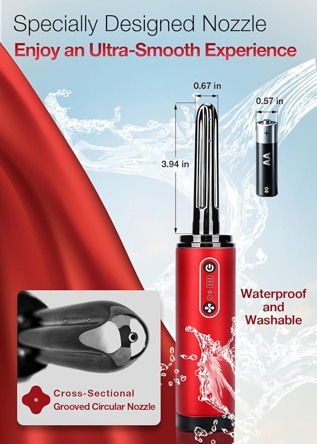 TRAMAN-Enema-Anal-Douche, Enemas-Douches for Men & Women Colon Cleanse, Shower Enema Bulb-Bottles Kit, Electric Rotating Nozzle, Pressure Spray, Two Douching Modes, External Water Supply