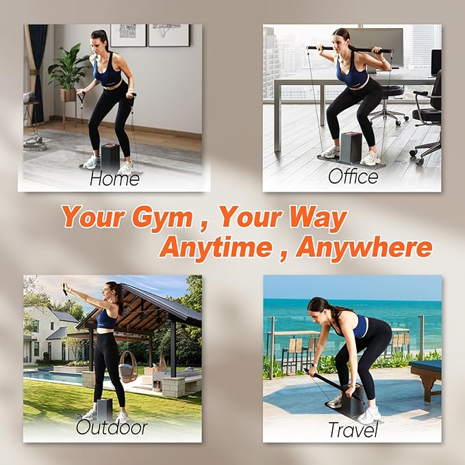 SR3 Smart Home Gym，Portable & Foldable Strength Training Cube Machine for Full Body Workouts，All-in-One Resistance Training Fitness Equipment for Home Use