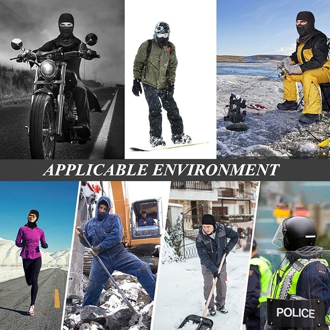 Ski Mask Balaclava Cold Weather Warm and Fleece Face Mask Neck Warmer Full Face Mask for Men&Women