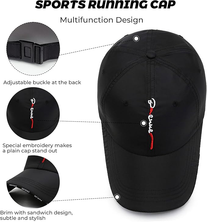 CLAPE Outdoor Sun Visor Hats Lightweight Waterproof Breathable Sports Hat UPF50+ Ultra Thin Cooling Baseball Hats