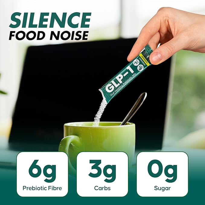 GLP-1 Supplement 6g Fiber - with Chromium & Glucomannan Booster Drink Mix with 45 Servings (6 Weeks Supply) to Reduced Appetite and Cravings & Metabolic Support Formula - Lemonade Flavor