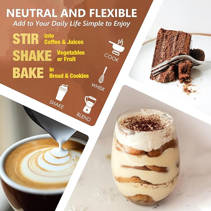 Zammex Multi Collagen Peptides Powder, Type I & III & V & X, Chocolate Collagen Protein Powder, Hydrolyzed Collagen, Supports Hair and Skin, Gut Health, 41 Servings, 1LB