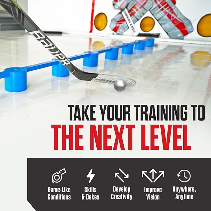 Snipers Edge Hockey Stickhandling Balls - Hockey Dangle Balls with Bag - Improve Stickhandling On and Off The Ice - Bring Anywhere!