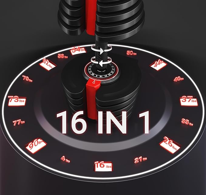 Yaheetech Adjustable Dumbbell Set 28/40/52.5/90LBS Adjustable Dumbbells Fast Adjust Dumbbell Weight Set with Anti-Slip Handle and Tray for Men/Women Home Gym Strength Training Equipment Single/Pair