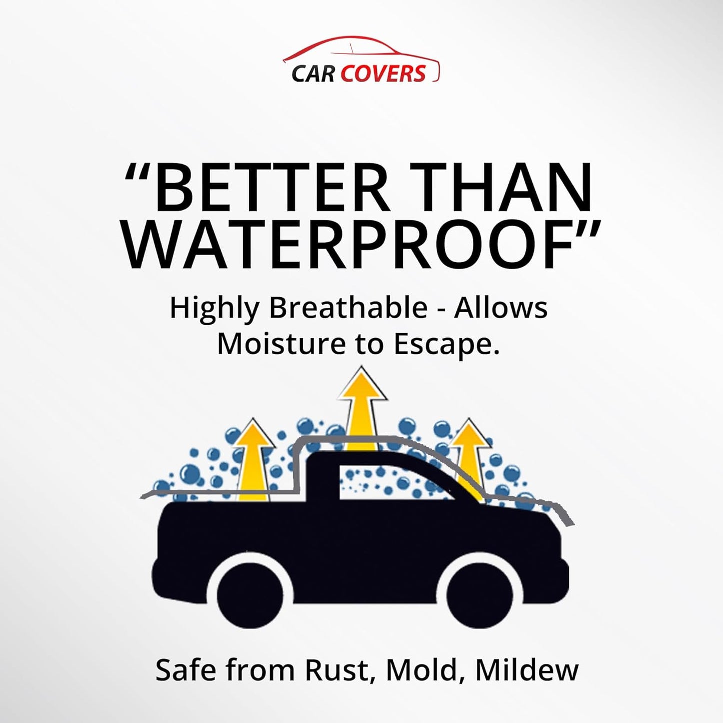 Car Covers Weatherproof Max Truck Cover & Warranty Compatible with Ford 2022-2024 F-350 Crew Cab, 8' & Shell– Outdoor Cover, Prevents Theft with Cable Lock