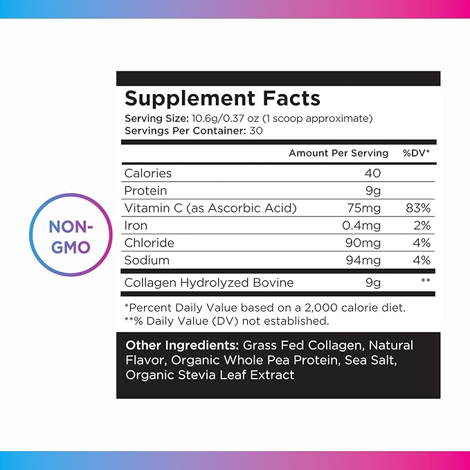 Livingood Daily Vanilla Collagen Powder for Women & Men, Hydrolyzed Collagen Peptides Powder with Vitamin C, Protein with 20 Amino Acids, Type I & III, Grass Fed, Keto, Paleo, Gluten Free, 30 Srvgs