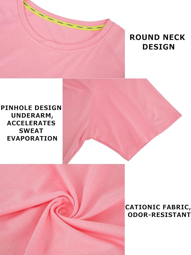 Moisture Wicking Quick Dry Soft Pickleball Workout Hiking Camping Running Shirts for Men Outdoor Sports