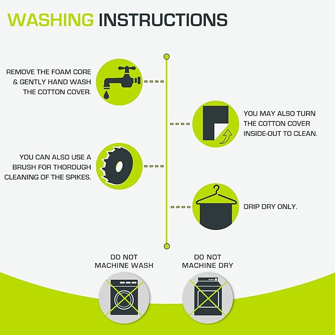 ProsourceFit Acupressure Mat and Pillow Set for Back/Neck Pain Relief and Muscle Relaxation, Large - Gray/Gray