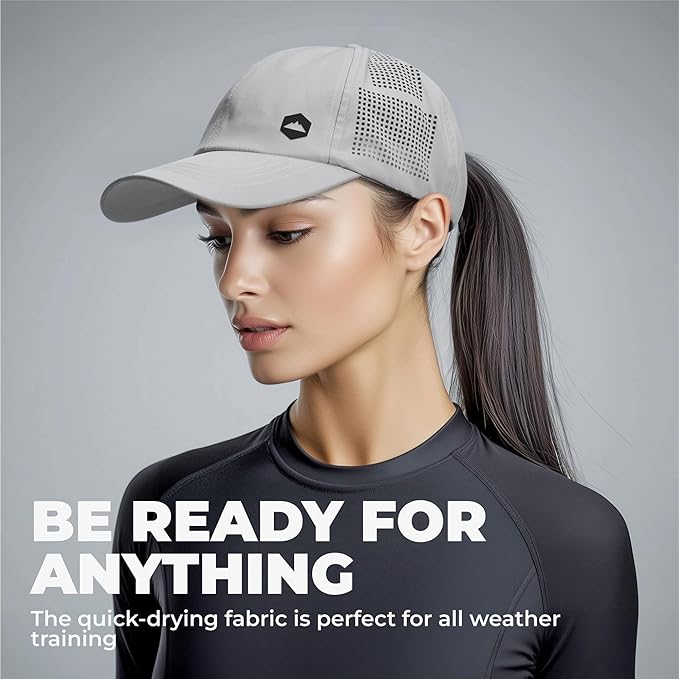 Tough Headwear Baseball Running Cap - Lightweight Quick-Drying Athletic Hat for Men & Women - Sweat-Wicking