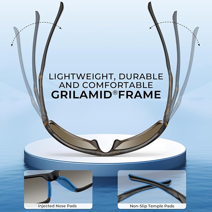 KastKing Chippewa Polarized Fishing Sunglasses, UV400 Protection Full Wrap Frame Sports Cycling Sunglasses, 1.0mm TAC Lenses