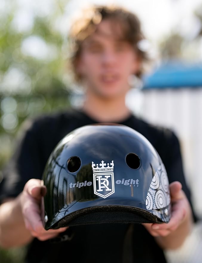 Triple Eight Certified Sweatsaver Helmet for Skateboarding, BMX, Roller Derby, Roller Skating, Inline Skating, Scooter and Bike