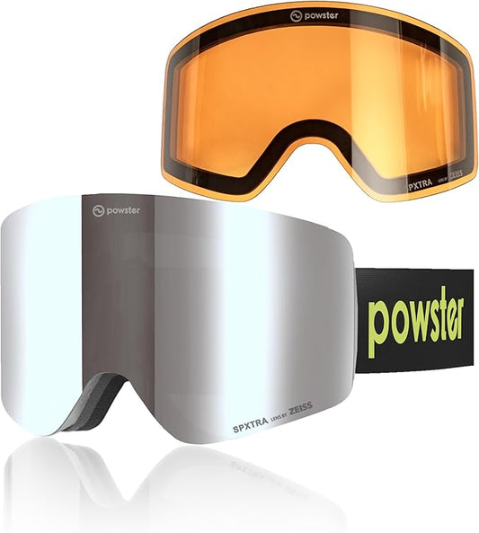 Ski Goggles Snow OTG Snowboard Goggles Magnetic Interchangeable Lens Frameless UV Protection Anti-fog mobile Skating