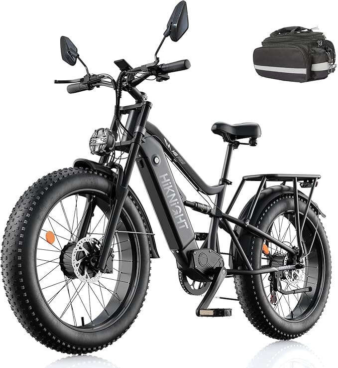 Electric Bike for Adult, 52V 20Ah Peak 3000W Dual Motor 26" Fat Tire Ebike, Max 38Mph & 35-90 Miles Full Suspension, Mountain E Bicycle for Men