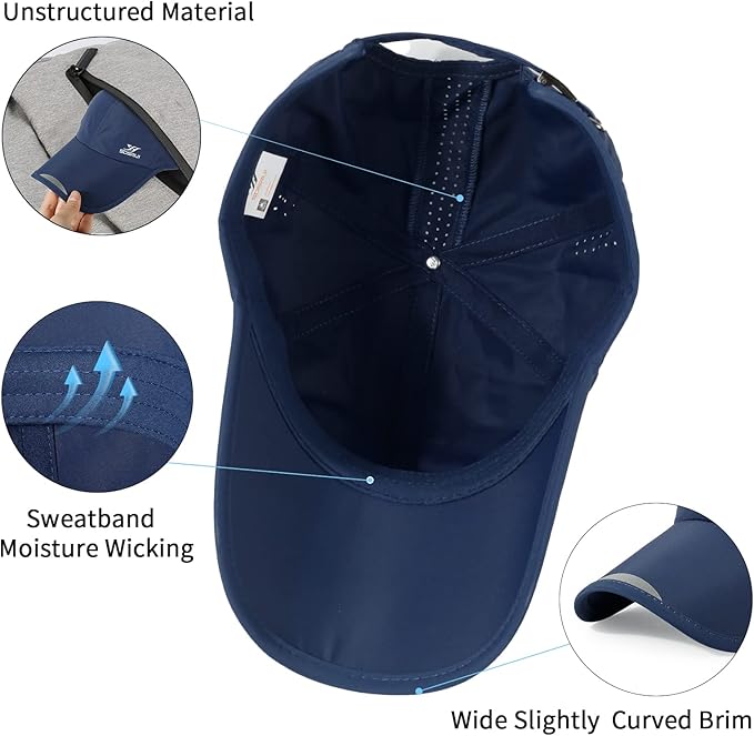 Running Hat Outdoor Sun Protection Hat Mesh Quick Dry Hat Thin Cool Baseball Cap for Women and Men