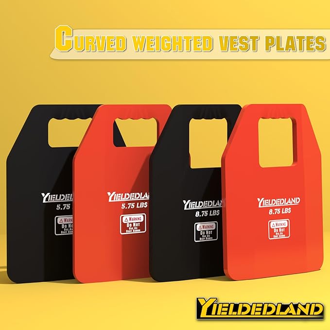 Curved Weight Vest Plates, 5.75/8.75lbs Pairs, Weighted Vest Men Woman, Strength and Endurance Training, Fitness Workouts, Running, Walking