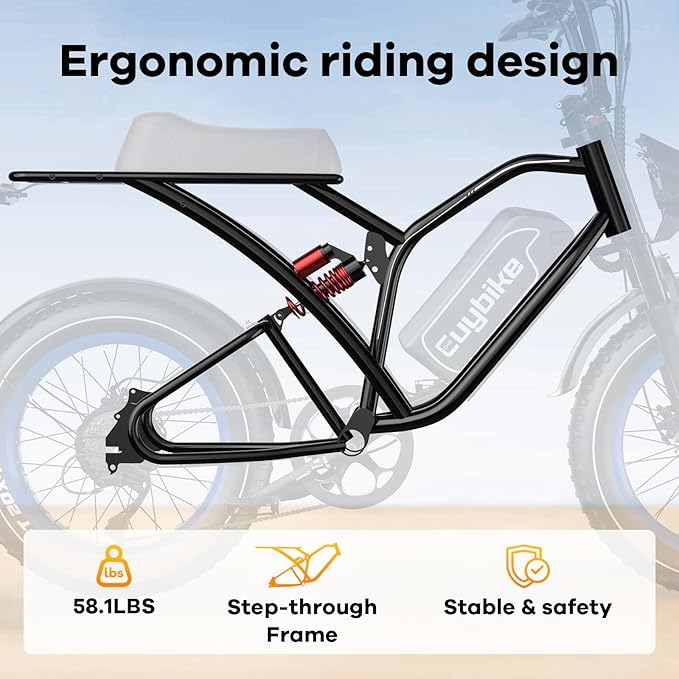 1500W Electric Bike for Adults,48V 20/60Ah Removable Battery Max Range 80Miles & 30MPH Electric Bicycle,20''×4" Fat Tire Ebike,Adult Electric Bicycles for Commute Beach Snow,E-Bike UL Certified