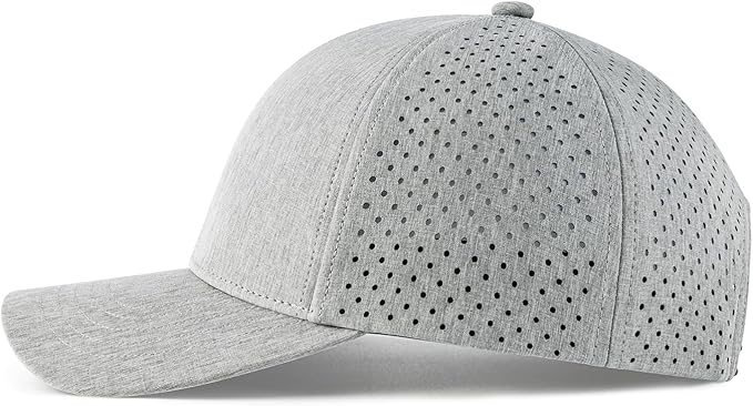 VOBOOM Men Snapback Trucker Hat, Baseball Cap for Breathable Side Laser Cut Holes