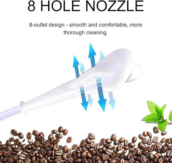 Enema Bag Kit with 5ft Hose Coffee Enemas at Home Water Shower Douche Colon Detox Cleanse Kit with Tubing, Tips, Clamp and Hook (Blue, 2 L)
