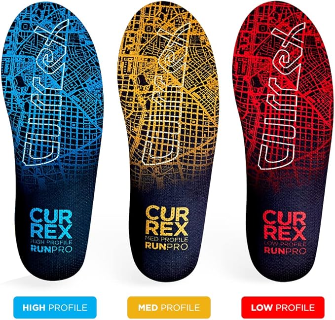 CURREX RunPro Insoles for Running Shoes – Arch Support Inserts to Help Reduce Fatigue, Prevent Injuries & Boost Performance – for Men & Women – Medium Arch, XS