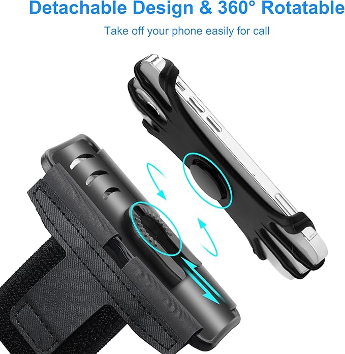 2 Pack Cell Phone Holder Armband - Reflective & Adjustable Wristband Strap Arm Bands Case Compatible with iPhone 16 15 14 13 12 Mini Pro Max Plus Samsung Galaxy Pixel for Workout Exercise Sports