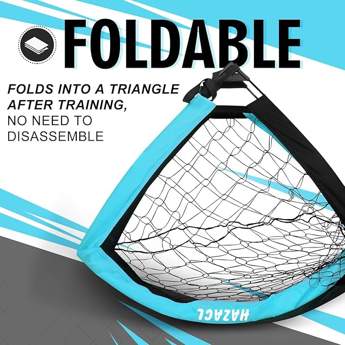 Kids Soccer Goal for Backyard, 6x4 9x5 FT Portable Soccer Nets Pop Up with Ball, Agility Ladder, Cones, Target & Carry Bag for Toddler Youth Outdoor Indoor Training Practice Sports Games Play