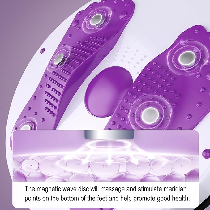 Ab Twist Waist Disc Board,Adjustable Waist Trainer Twisting Disc with Handles,Waist Slimming Balance Rotating Disc with Massage Foot Sole for Slimming Waist Arms Hips and Thighs