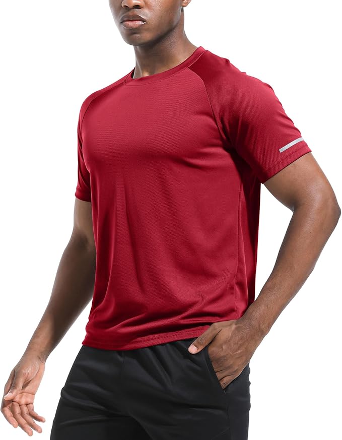 Boyzn 1, 3, 5 or 7 Pack Men's Workout Running Shirts, Dry Fit Moisture Wicking T-Shirt, Gym Athletic Short Sleeve Tee Shirts