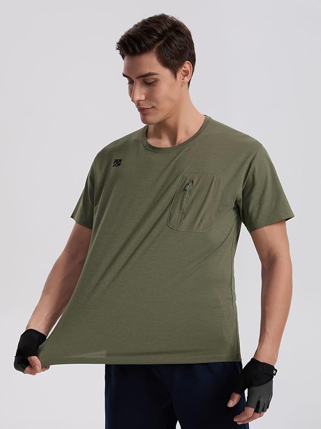 Moisture Wicking Quick Dry Soft Pickleball Workout Hiking Camping Running Shirts for Men Outdoor Sports