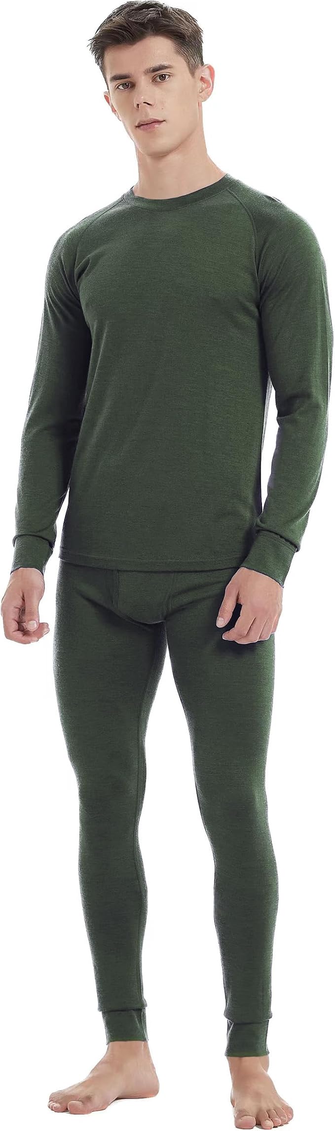 Iguana Mens 100% Merino Wool Base Layer Sets for Ski Lightweight Thermal Underwear