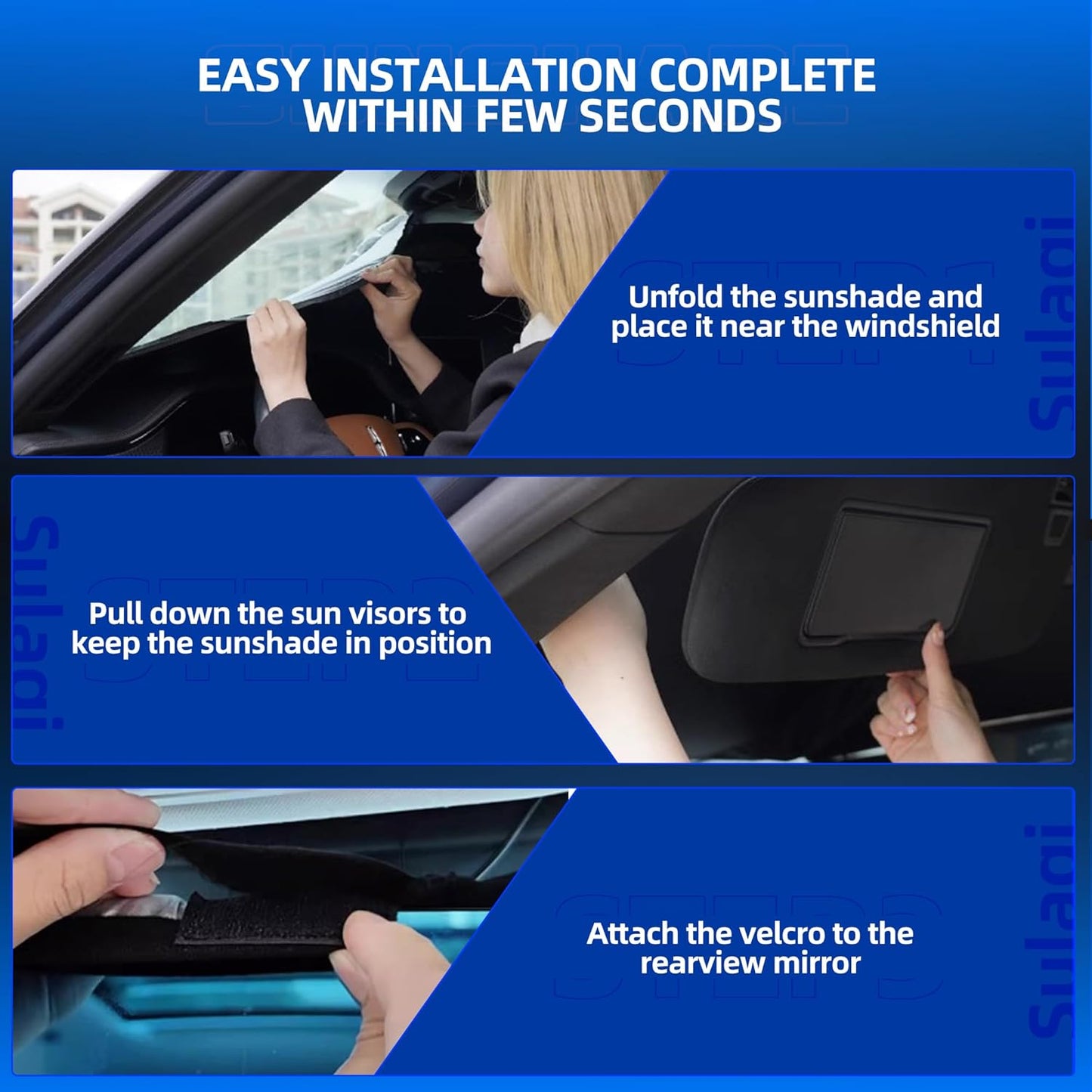 Windshield Sun Shade for Toyo-ta Tacoma 2016-2025 2026 Foldable Sunshade Custom Fit Front Window Car Interior Accessories Protector Blocks UV Rays