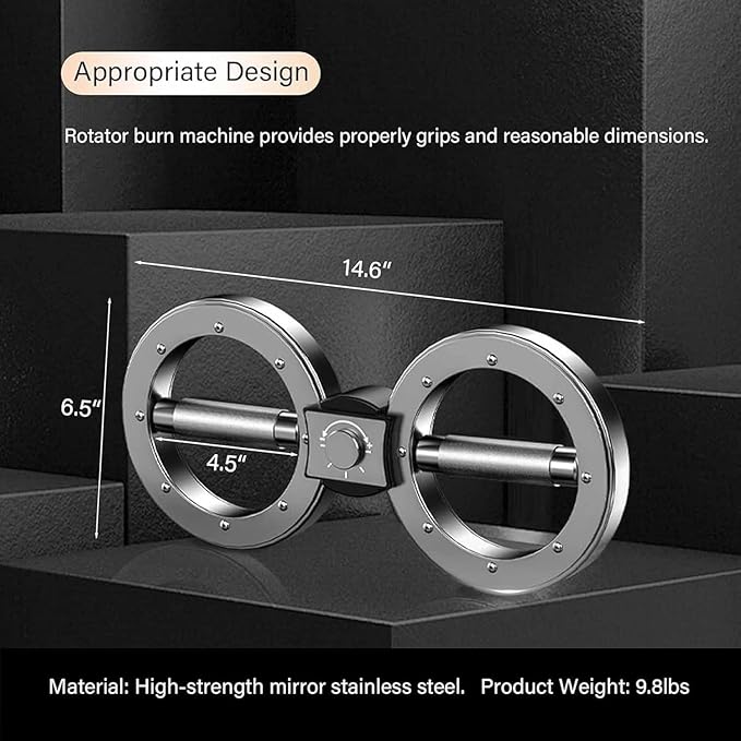 Burn Machine Adjustable Rotator Arm Workout Machine 8-15 Lbs Forearm Strength Trainer 360 Degree Rotation Upper Body Exercise Equipment Home Gym Fitness Lovers