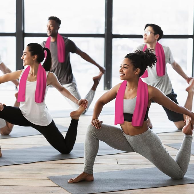 Honoson Cooling Towel Bulk - Neck & Face Cool Chilly Towels Microfiber Breathable Sport Sweat Rag for Gym, Yoga, Travel, Camping, Running, Outdoor