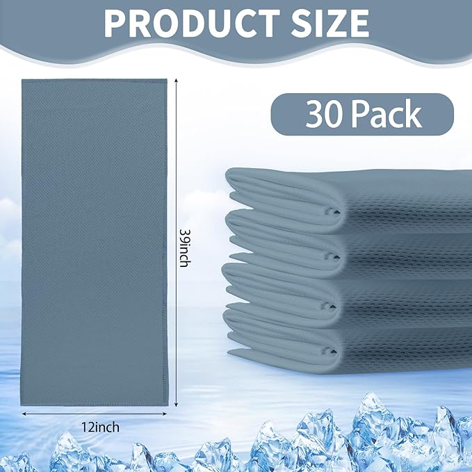 Honoson Cooling Towel Bulk - Neck & Face Cool Chilly Towels Microfiber Breathable Sport Sweat Rag for Gym, Yoga, Travel, Camping, Running, Outdoor