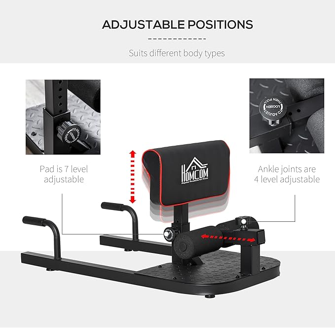 Soozier 3-in-1 Padded Push Up Sit Up Deep Sissy Squat Machine Home Gym Fitness Equipment