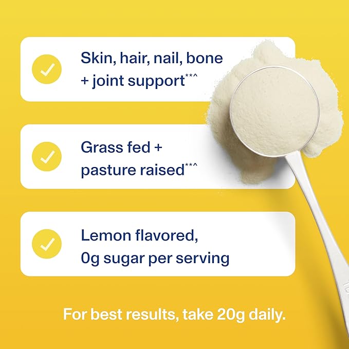 Vital Proteins Collagen Peptides Powder, Collagen Supplements, Hair & Skin Health, 14 Servings, Lemon