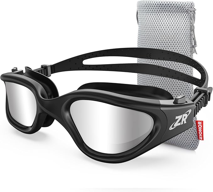 ZIONOR G1 Polarized Swimming Goggles for Unisex Adult Women Anti Fog 100% Anti UV Diving Goggles