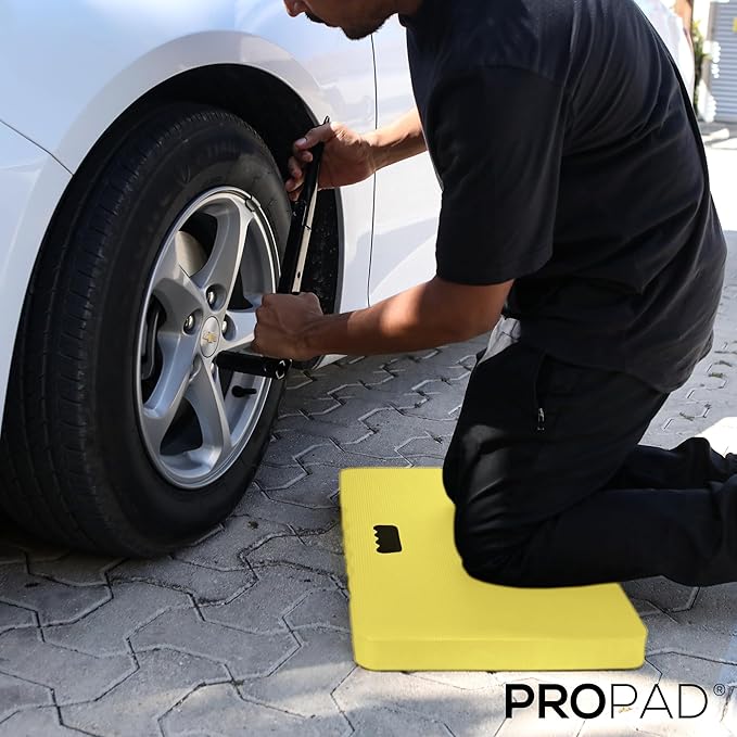 Thick Kneeling Pad, Garden Kneeler for Gardening, Bath Kneeler for Baby Bath, Kneeling Mat for Exercise & Yoga, Knee Pad for Work, Floor Foam Pad, 2X Large (XXL) 24 x 14 x 1.5 Inches, Yellow