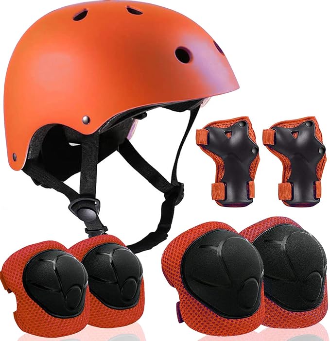 Adjustable Helmet for Ages 5-16 Kids Toddler Boys Girls Youth,Protective Gear with Elbow Knee Wrist Pads for Multi-Sports Skateboarding Bike Riding Scooter Inline skatings Longboard Roller Skate