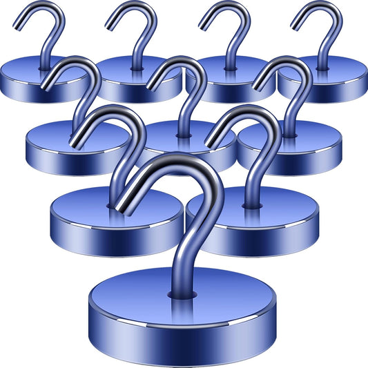 Neosmuk Magnetic Hooks, Cruise Ship Essentials, 100lb+ Heavy Duty Magnetic Hooks for Cruise Cabins, Refrigerator, Grill, Hanging, and Travel | Extra Strong Must-Haves Magnet Hook,Navyblue