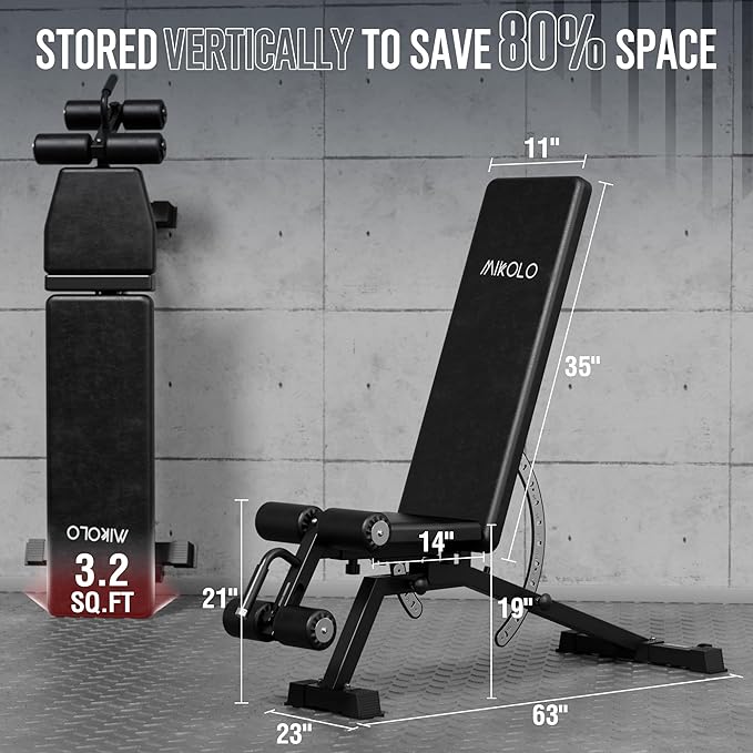Mikolo Smith Machine, 2200lbs Squat Rack with LAT-Pull Down System & Cable Crossover Machine, Training Equipment with Leg Hold-Down Attachment