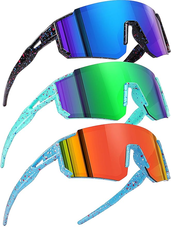 Youth Baseball Sunglasses Kids Sports Sunglasses for Boys Girls Softball Cycling Glasses UV400 Protection